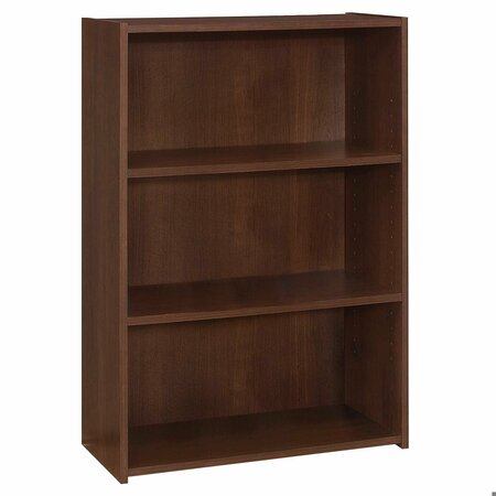 HOMEROOTS Cherry Bookcase with 3 Shelves 11.75 x 24.75 x 35.5 in. 355728